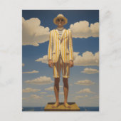 レトロスタイリッシュビーチウェア印象的な夏ファッション ポストカード (正面)