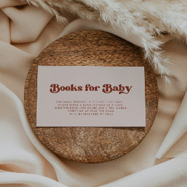 レトロスタイリッシュピンク赤ちゃんシャワー予約リクエストカード エンクロージャーカード