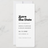 レトロスタイリッシュフォトストリップ日付を保存 案内状 (裏面)