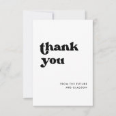 レトロスタイリッシュブライダルシャワーサンキューカード 招待状 (正面)