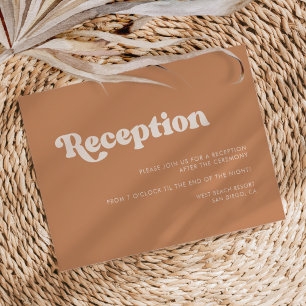 レトロスタイリッシュブラウンシュガーウェディング 招待状