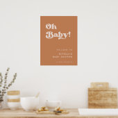 レトロスタイリッシュブラウンシュガーオベビー ポスター (キッチン)