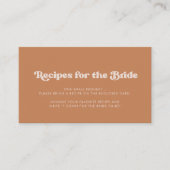 レトロスタイリッシュブラウンシュガーレシピリクエストカード エンクロージャーカード (正面)