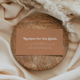 レトロスタイリッシュブラウンシュガーレシピリクエストカード エンクロージャーカード