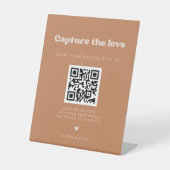 レトロスタイリッシュブラウンシュガー結婚の愛を捉える 台座サイン (正面)