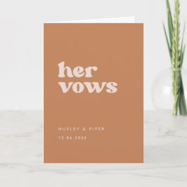 レトロスタイリッシュブラウンシュガー結婚ズの願い カード