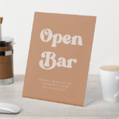 レトロスタイリッシュブラウンシュガー結婚ズオープンバー 台座サイン (インサイチュ)