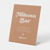 レトロスタイリッシュブラウンシュガー結婚ズミモザバー 台座サイン (正面)