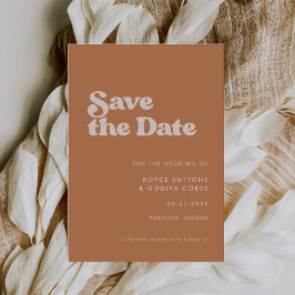 レトロスタイリッシュブラウンシュガー セーブザデート