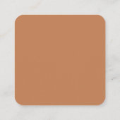 レトロスタイリッシュブラウンシュガーQRコードRSVP応答 エンクロージャーカード (裏面)