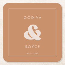 レトロスタイリッシュブラウン結婚シュガー