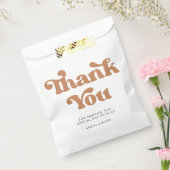 レトロスタイリッシュブラウン結婚シュガー フェイバーバッグ (封をした状態)