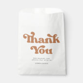 レトロスタイリッシュブラウン結婚シュガー フェイバーバッグ (正面)