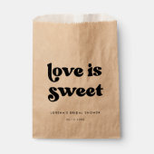 レトロスタイリッシュブラック&ホワイトブライダルシャワー フェイバーバッグ (正面)