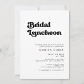レトロスタイリッシュブラック&ホワイトブライダル昼食会 招待状 (正面)