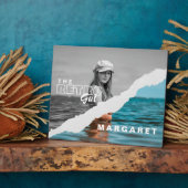 レトロスタイリッシュブラック&ホワイトポートレートフォトディスプレイ フォトプラーク (側面)