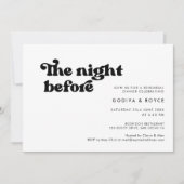 レトロスタイリッシュブラック&ホワイト前夜 招待状 (正面)