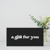 レトロスタイリッシュブラック&ホワイト商品券 (スタンド正面)