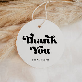 レトロスタイリッシュブラック&ホワイト結婚ズ フェイバータグ