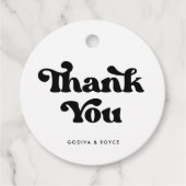 レトロスタイリッシュブラック&ホワイト結婚ズ フェイバータグ (正面)