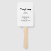 レトロスタイリッシュブラック&ホワイト結婚式 ハンドファン (裏面)