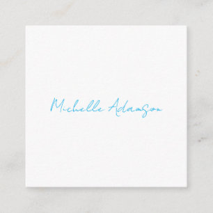 レトロスタイリッシュプエレガントラインスカイブルーホワイト エンクロージャーカード