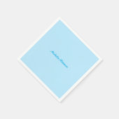 レトロスタイリッシュプエレガントラインスカイブルーホワイト スタンダードカクテルナプキン (角)