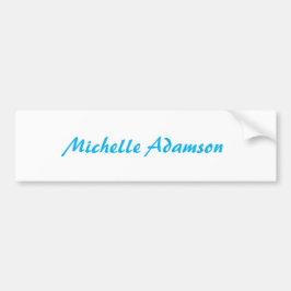 レトロスタイリッシュプエレガントラインスカイブルーホワイト バンパーステッカー