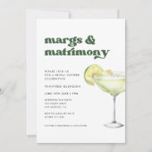 レトロスタイリッシュマーグアンドマトリモニーブライダルシャワー 招待状 (正面)