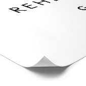 レトロスタイリッシュラブ&ピザリハーサルディナー ポスター (角)