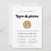 レトロスタイリッシュラブ&ピザリハ結婚ーサル 招待状 (正面)