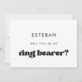 レトロスタイリッシュリングや輪ベアラー提案カード 招待状 (正面)