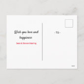 レトロスタイリッシュヴィンテージグリーンクリスマスツリー シーズンポストカード (裏面)