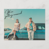 レトロスタイリッシュヴィンテージ結婚写真 ポストカード (正面)