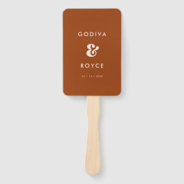 レトロスタイリッシュー焼きオレンジの結婚式 ハンドファン