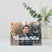 レトロスタイリッシュ卒業記念写真 ポストカード (スタンド正面)