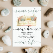 レトロスタイリッシュ同じソファ新しいホームフローラ水色 案内状