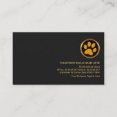 レトロスタイリッシュ層茶色のラインペット座席 名刺 (裏面)