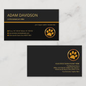 レトロスタイリッシュ層茶色のラインペット座席 名刺 (正面/裏面)