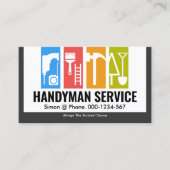 レトロスタイリッシュ手利便道プラカード 名刺 (正面)