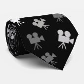 レトロスタイリッシュ映画カメラモチーフ ネクタイ (ロール)