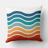 レトロスタイリッシュ波形ストライプパターン クッション (裏面)