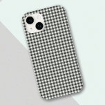 レトロスタイリッシュ白黒ギンガムプレイドパターン iPhone 12 PRO MAX ケース<br><div class="desc">レトロスタイリッシュ白黒ジンガム格子模様の電話ケース</div>