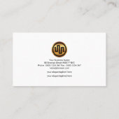 レトロスタイリッシュ金ゴールドは金ゴールド波の投資をカバー 名刺 (裏面)