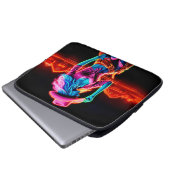 レトロスタイリッシュ鮮やかネオン照明付き女性のカーボーイ ラップトップスリーブ (正面下部)