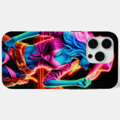 レトロスタイリッシュ鮮やかネオン照明付き女性のカーボーイ Case-Mate iPhoneケース (裏面 (横))