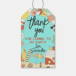 レトロスタイリッシュGroovyビーチパーティーありがとう ギフトタグ