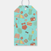 レトロスタイリッシュGroovyビーチパーティーありがとう ギフトタグ (裏面)