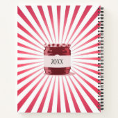 レトロスタイルあなたの有名な缶詰レシピレッドジャー ノートブック (裏面)