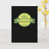 レトロスタイルおもしろい精管切除100%種なしジュース カード (黄色い花)